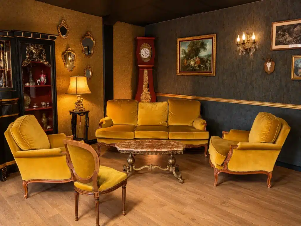 Salon aux fauteuils jaunes — salle de réception Neurones à Éragny